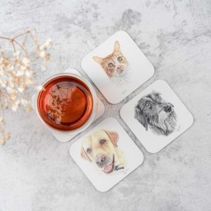 6 Posavasos con el dibujo de tu mascota