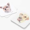 3 Posavasos con el dibujo de tu mascota