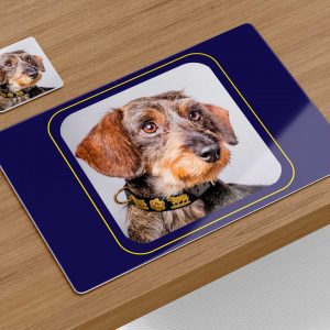 6 Individuales de Corcho personalizados con Fotos de Mascotas