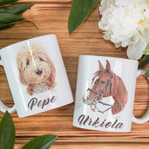 Tazas personalizadas Dibujo Mascotas a color